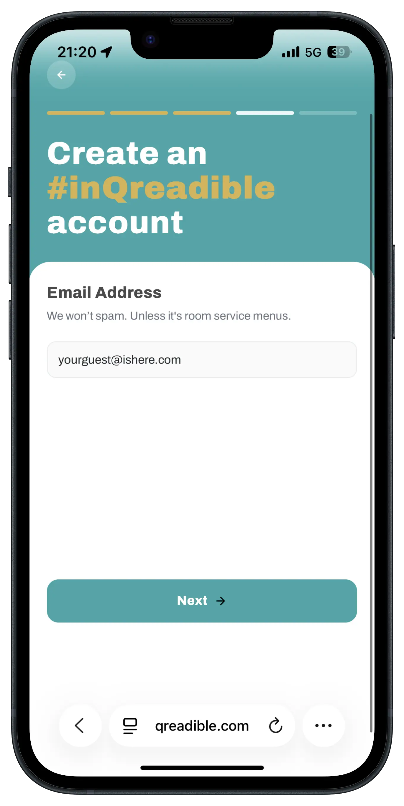 Guest profiles and management overview screen